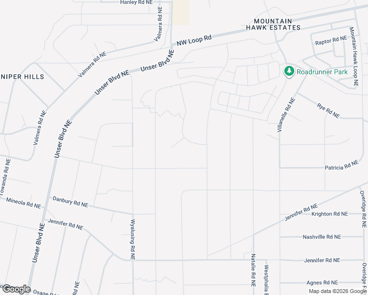 map of restaurants, bars, coffee shops, grocery stores, and more near 4106 Blythe Court Northeast in Rio Rancho