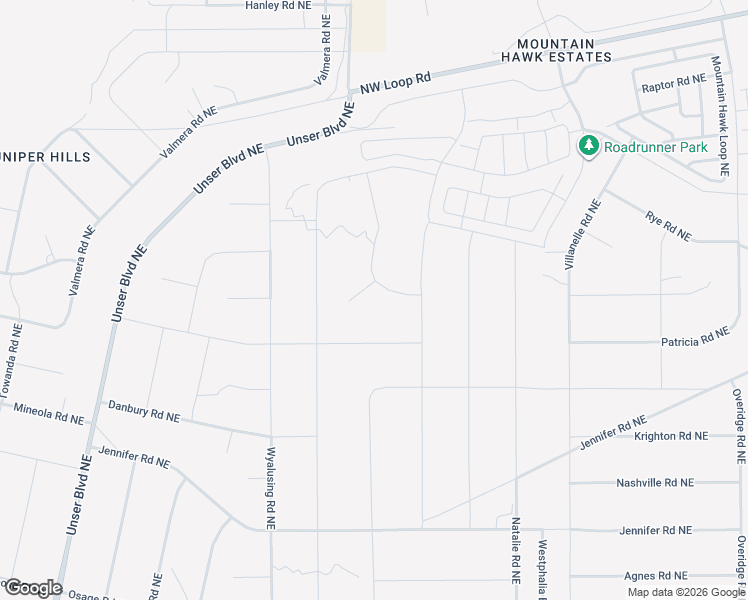 map of restaurants, bars, coffee shops, grocery stores, and more near 4106 Blythe Court Northeast in Rio Rancho