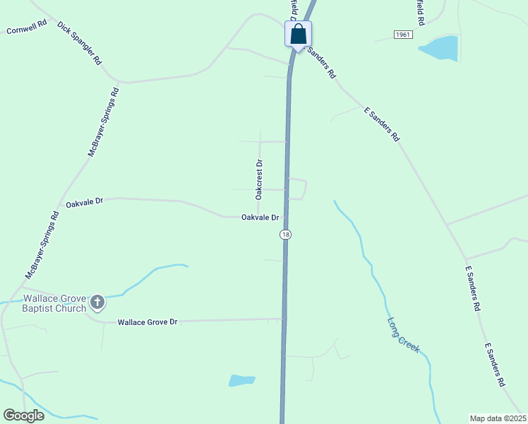 map of restaurants, bars, coffee shops, grocery stores, and more near 901 Oakvale Drive in Shelby