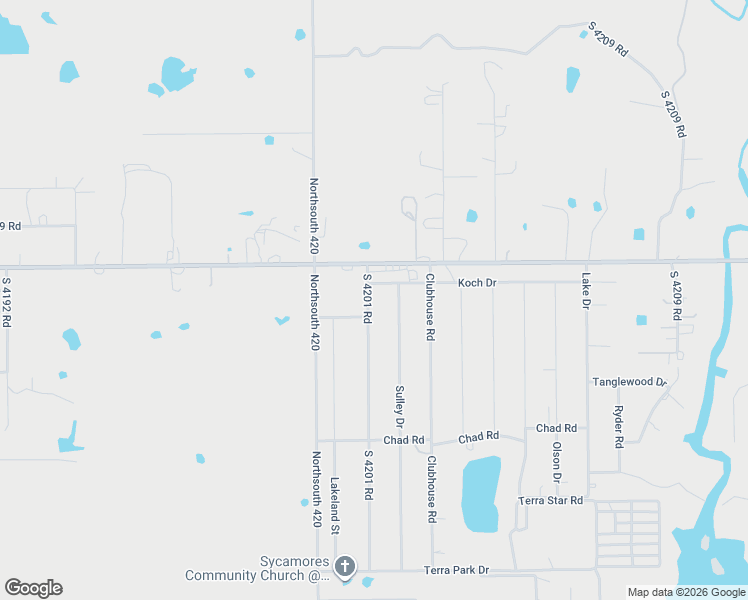 map of restaurants, bars, coffee shops, grocery stores, and more near 114045 South 4201 Road in Eufaula