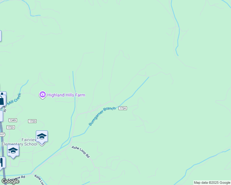 map of restaurants, bars, coffee shops, grocery stores, and more near 63 Songbird Lane in Sylva