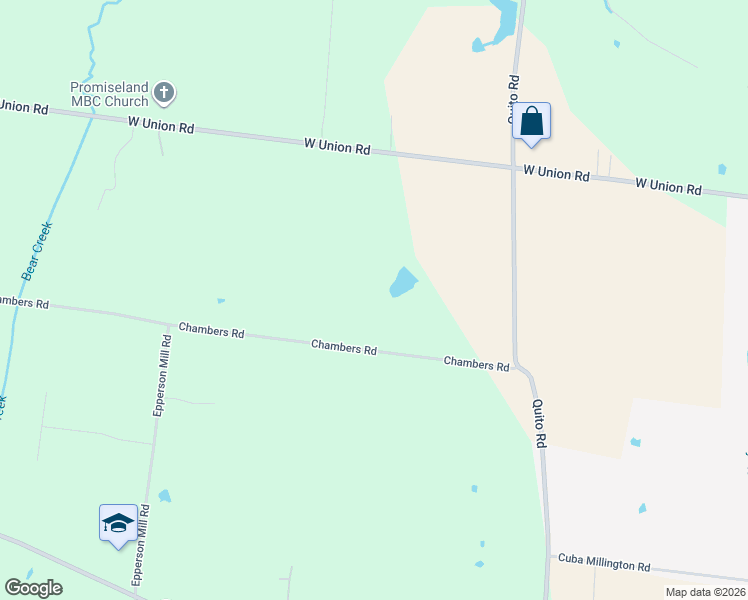 map of restaurants, bars, coffee shops, grocery stores, and more near 3996 Chambers Road in Millington