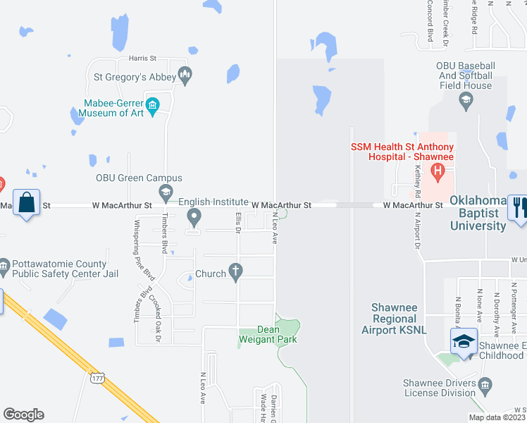 map of restaurants, bars, coffee shops, grocery stores, and more near 1712 Donald Drive in Shawnee