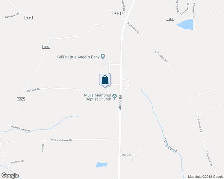 map of restaurants, bars, coffee shops, grocery stores, and more near 901 Oakvale Drive in Shelby