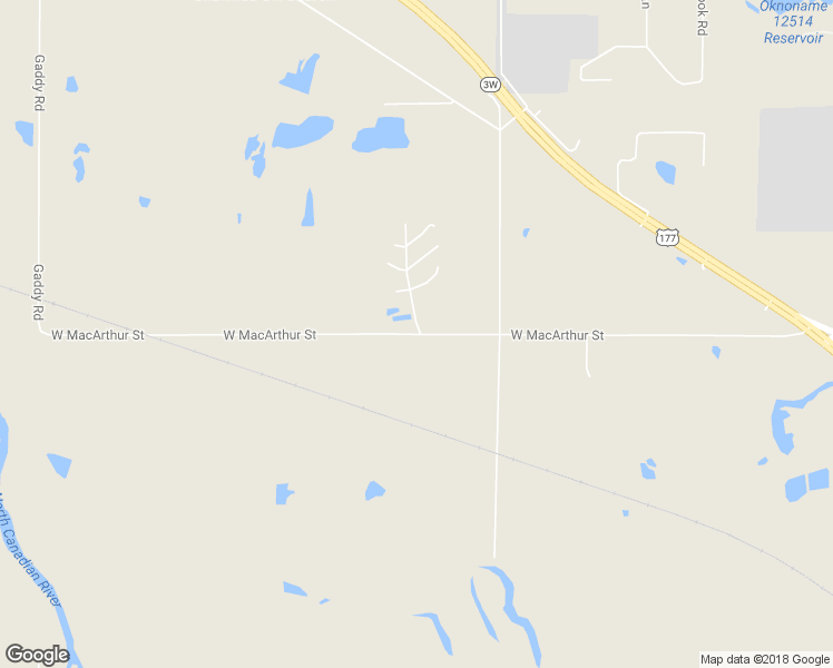map of restaurants, bars, coffee shops, grocery stores, and more near 37800 West Macarthur Street in Shawnee