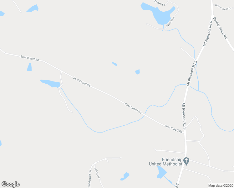 map of restaurants, bars, coffee shops, grocery stores, and more near 6951 Bost Cutoff Road in Concord