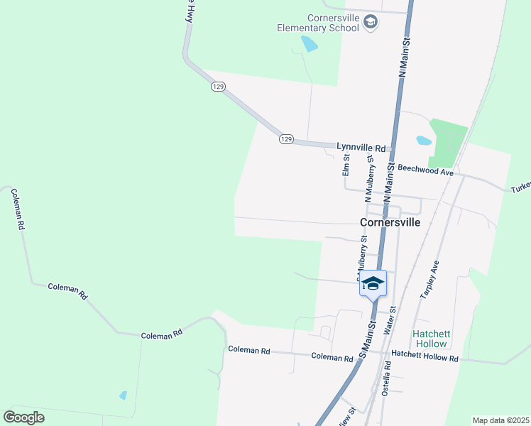 map of restaurants, bars, coffee shops, grocery stores, and more near 430 Maplewood Drive in Cornersville