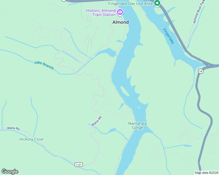 map of restaurants, bars, coffee shops, grocery stores, and more near 115 Eagle Nest in Bryson City