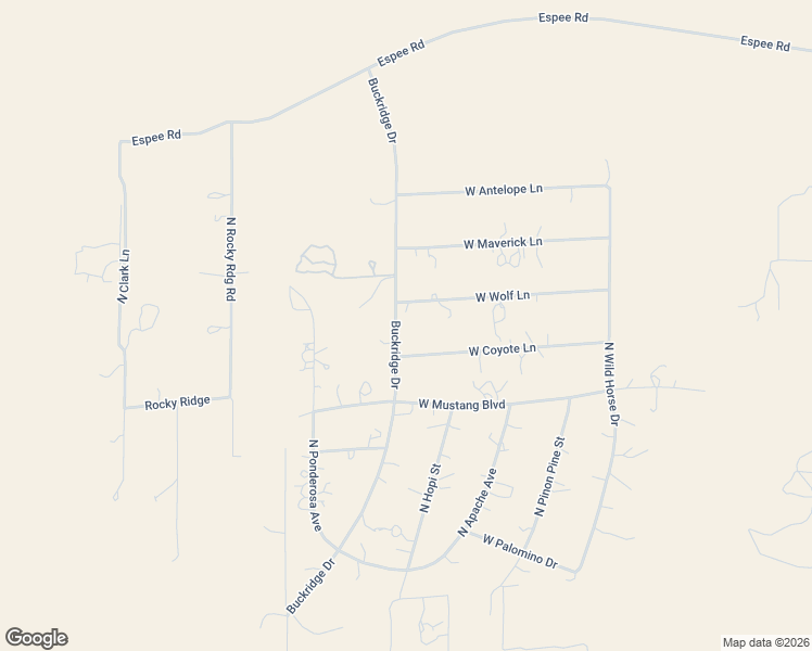 map of restaurants, bars, coffee shops, grocery stores, and more near 1716 West Wolf Lane in Williams