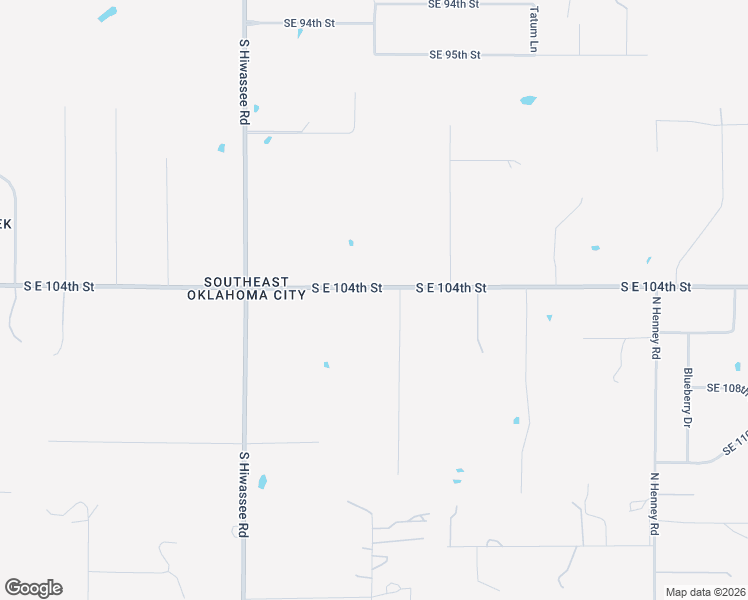 map of restaurants, bars, coffee shops, grocery stores, and more near 13228 Southeast 104th Street in Oklahoma City
