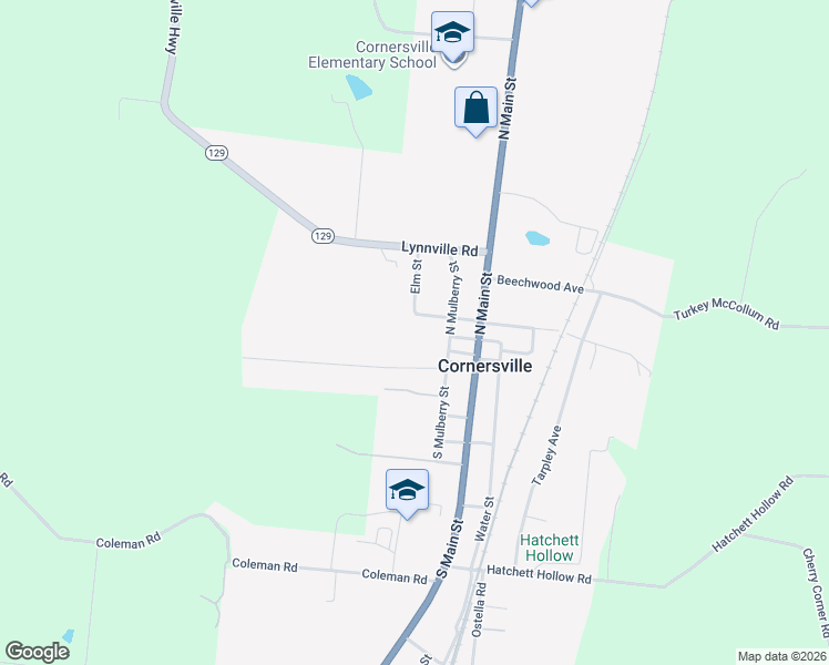 map of restaurants, bars, coffee shops, grocery stores, and more near 230 Maplewood Drive in Cornersville