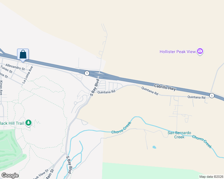 map of restaurants, bars, coffee shops, grocery stores, and more near 503 Jelecote Drive in Morro Bay