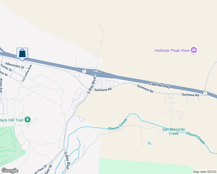 map of restaurants, bars, coffee shops, grocery stores, and more near 503 Jelecote Drive in Morro Bay