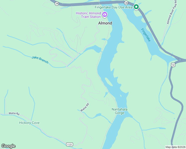 map of restaurants, bars, coffee shops, grocery stores, and more near 115 Eagle Nest in Bryson City