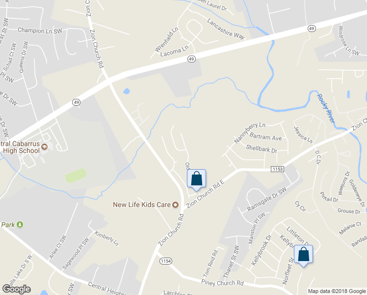 map of restaurants, bars, coffee shops, grocery stores, and more near 3952 Old Glory Drive in Concord