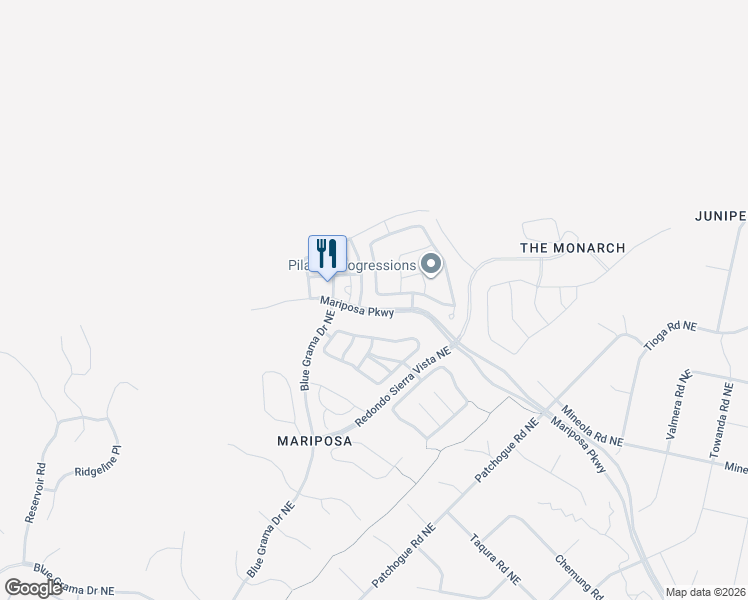 map of restaurants, bars, coffee shops, grocery stores, and more near 2729 Kings Canyon Loop Northeast in Rio Rancho