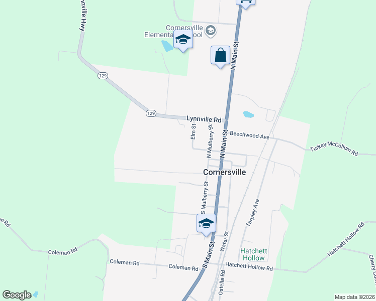map of restaurants, bars, coffee shops, grocery stores, and more near 230 Maplewood Drive in Cornersville