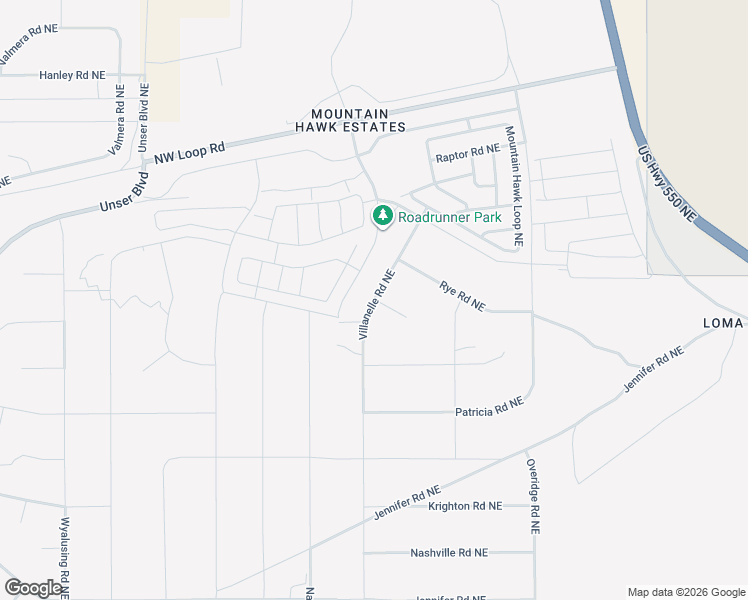 map of restaurants, bars, coffee shops, grocery stores, and more near Leonora Court Northeast in Rio Rancho