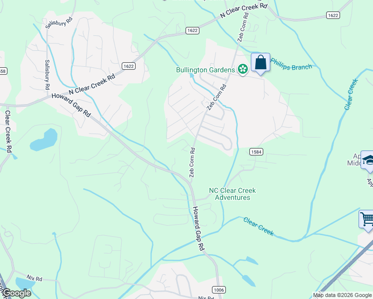 map of restaurants, bars, coffee shops, grocery stores, and more near 33 Virginia Loop Lane in Hendersonville