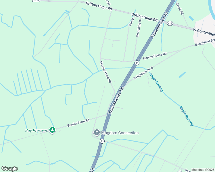 map of restaurants, bars, coffee shops, grocery stores, and more near 5084 Skeeter Pond Road in Grifton