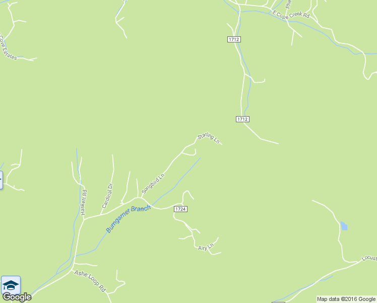 map of restaurants, bars, coffee shops, grocery stores, and more near 318 Songbird Lane in Sylva