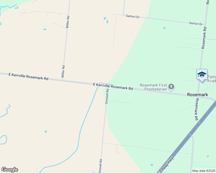 map of restaurants, bars, coffee shops, grocery stores, and more near 9153 Donnell Road in Millington