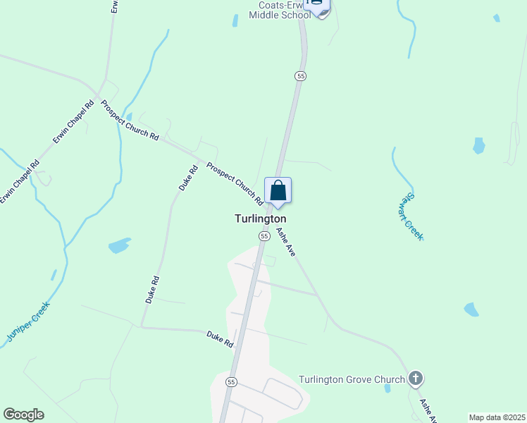 map of restaurants, bars, coffee shops, grocery stores, and more near 3500 North Carolina 55 in Dunn