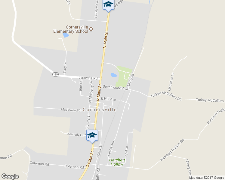 map of restaurants, bars, coffee shops, grocery stores, and more near 117 Beechwood Ave in Cornersville