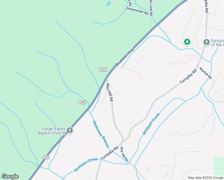 map of restaurants, bars, coffee shops, grocery stores, and more near 588 Ray Hill Road in Mills River
