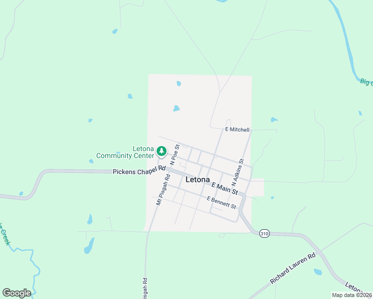 map of restaurants, bars, coffee shops, grocery stores, and more near 315 West Brownfield Street in Letona