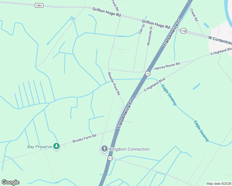 map of restaurants, bars, coffee shops, grocery stores, and more near 5084 Skeeter Pond Road in Grifton