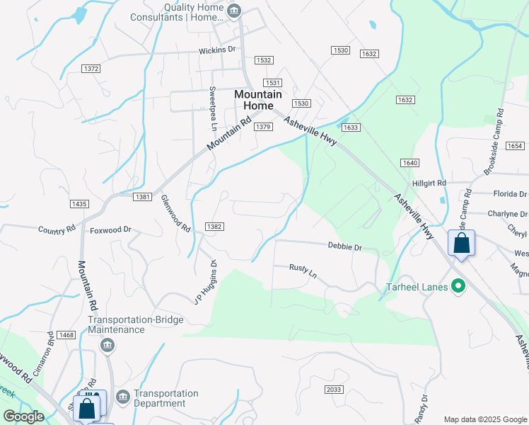 map of restaurants, bars, coffee shops, grocery stores, and more near 3258 Heritage Circle in Hendersonville