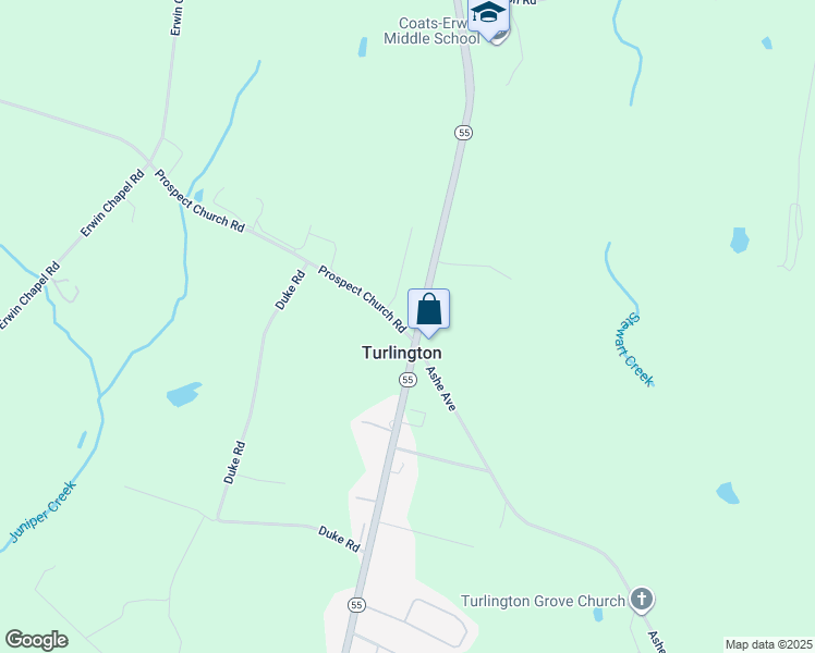 map of restaurants, bars, coffee shops, grocery stores, and more near 3500 North Carolina 55 in Dunn