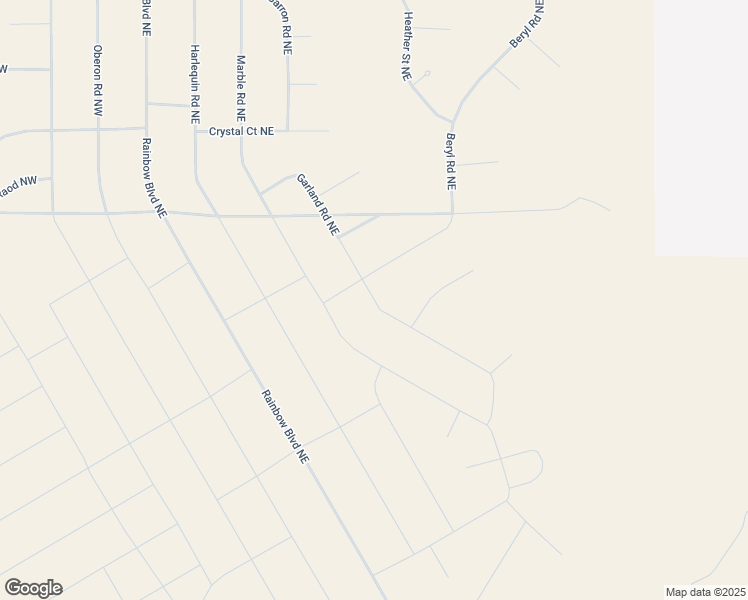 map of restaurants, bars, coffee shops, grocery stores, and more near Garland Road Northeast in Rio Rancho