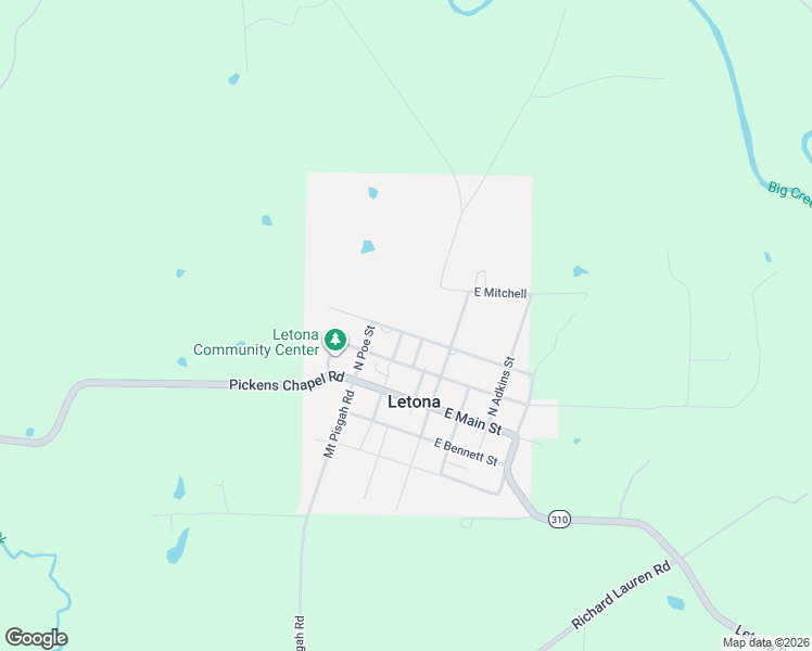 map of restaurants, bars, coffee shops, grocery stores, and more near 315 West Brownfield Street in Letona