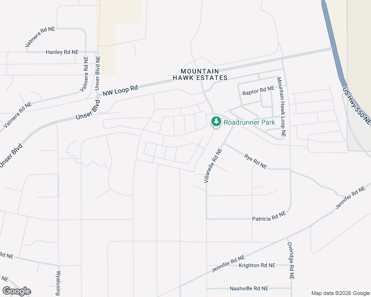 map of restaurants, bars, coffee shops, grocery stores, and more near Westphalia Boulevard Northeast in Rio Rancho
