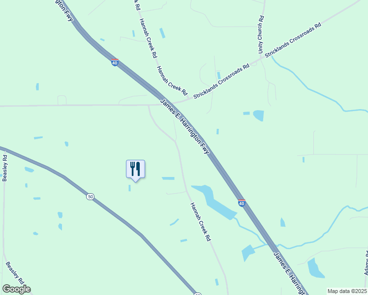 map of restaurants, bars, coffee shops, grocery stores, and more near 2865 Hannah Creek Road in Benson