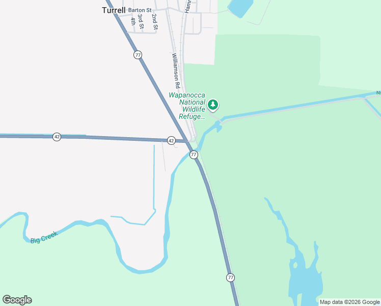 map of restaurants, bars, coffee shops, grocery stores, and more near 15520 Arkansas 77 in Turrell