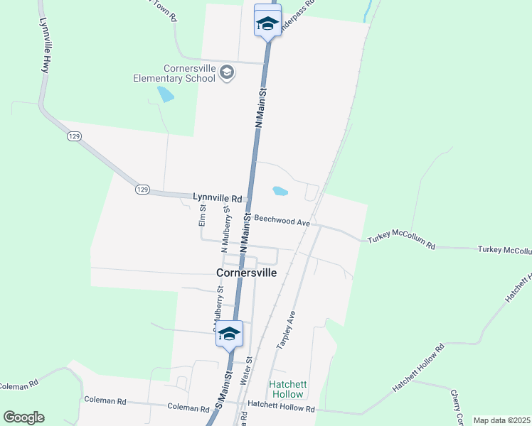 map of restaurants, bars, coffee shops, grocery stores, and more near 117 Beechwood Avenue in Cornersville