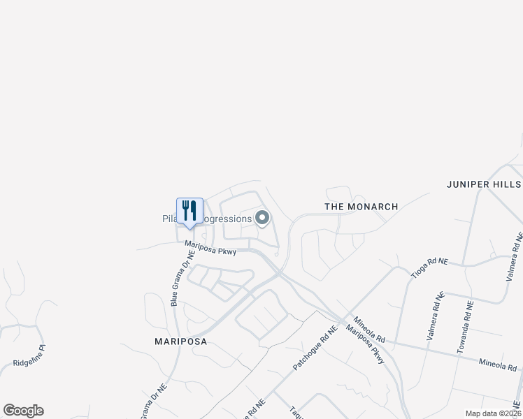 map of restaurants, bars, coffee shops, grocery stores, and more near 2928 Kings Canyon Loop Northeast in Rio Rancho