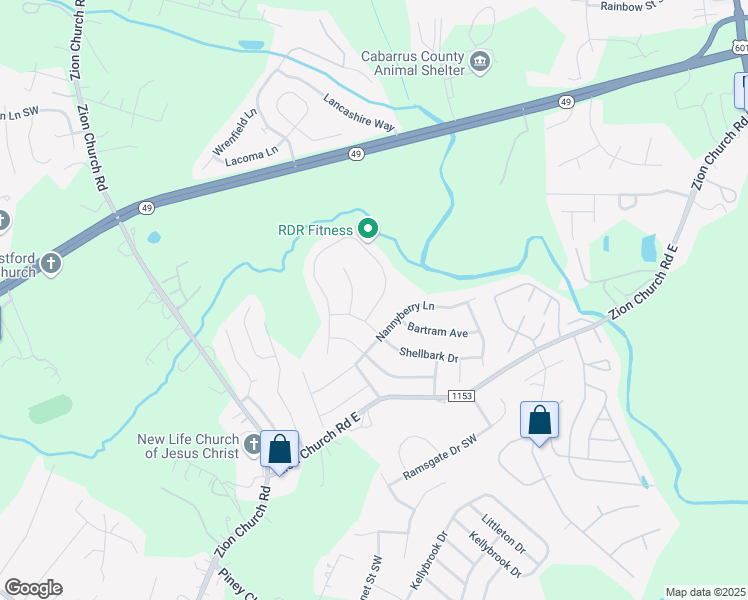 map of restaurants, bars, coffee shops, grocery stores, and more near 3987 Long Arrow Drive in Concord