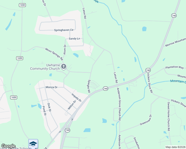 map of restaurants, bars, coffee shops, grocery stores, and more near 932 Speight Rd in Albemarle