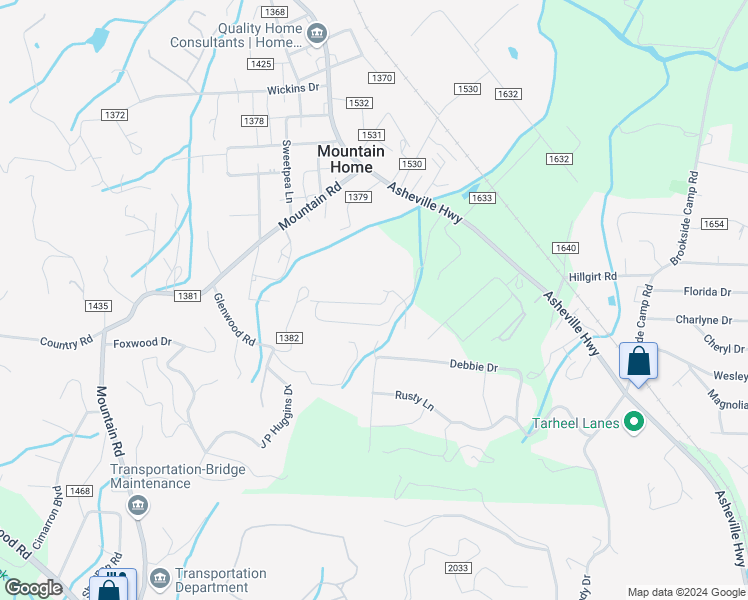 map of restaurants, bars, coffee shops, grocery stores, and more near 3200 Heritage Circle in Hendersonville
