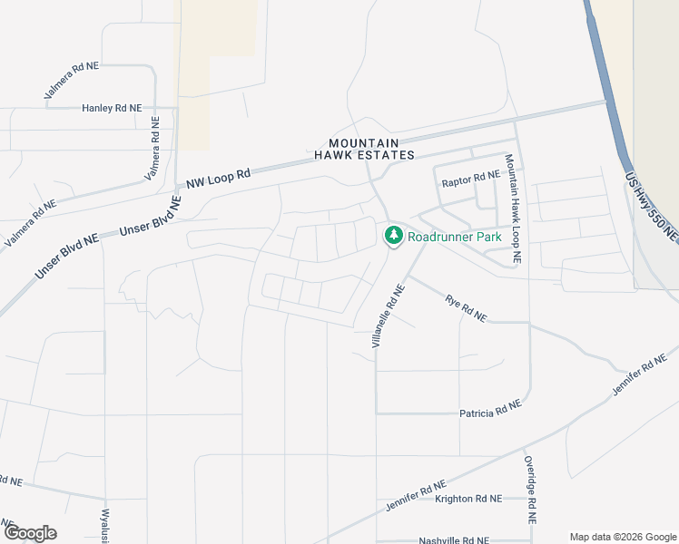 map of restaurants, bars, coffee shops, grocery stores, and more near 6345 Broad Wing Drive Northeast in Rio Rancho