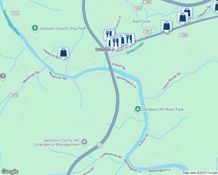 map of restaurants, bars, coffee shops, grocery stores, and more near in 