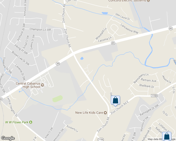 map of restaurants, bars, coffee shops, grocery stores, and more near 3898 Patriots Pointe Drive in Concord