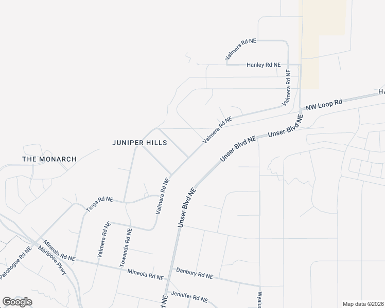 map of restaurants, bars, coffee shops, grocery stores, and more near Valmera Road Northeast in Rio Rancho
