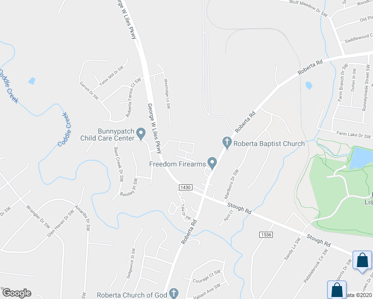 map of restaurants, bars, coffee shops, grocery stores, and more near 4400 Concord Pointe Lane in Concord
