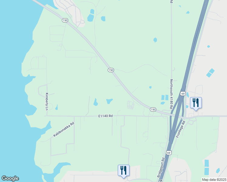 map of restaurants, bars, coffee shops, grocery stores, and more near 417554 Oklahoma 150 in Eufaula