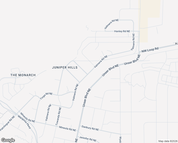 map of restaurants, bars, coffee shops, grocery stores, and more near Valmera Road Northeast in Rio Rancho